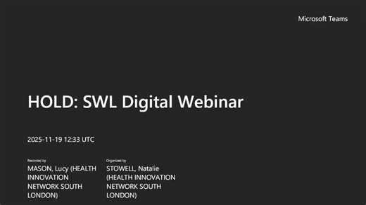SWL Digital Webinar 19th November - Making the most of call and recall tools