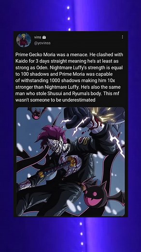 Gecko Moria Prime: The Clash with Kaido | Anime Showdown
