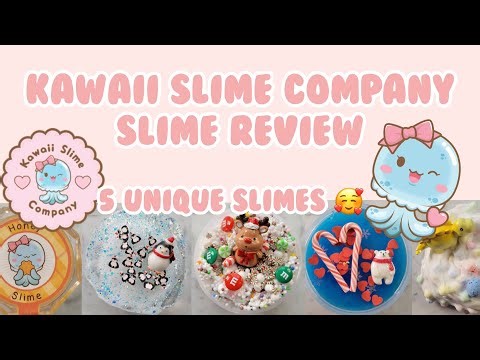 kawaii slime company slime review 🥰 5 unique slimes