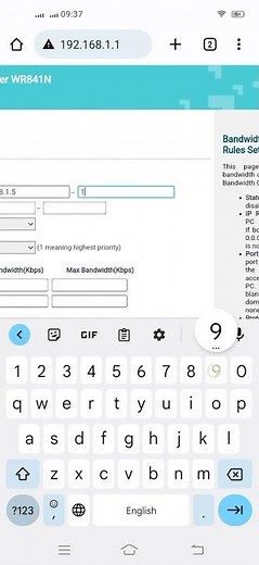 how to bandwidth control in tp link router. #shorts