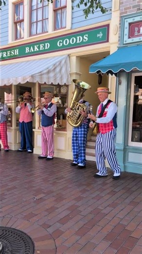 Band playing on Main Street USA at Disneyland