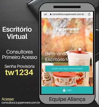 Escritório Virtual Tupperware: Consultor - Como realizar o Primeiro Acesso