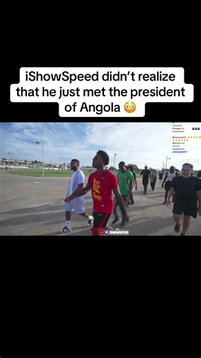 iShowSpeed didn’t realize that he just met the president of Angola 😳 #ishowspeed #viralvideo #streamer