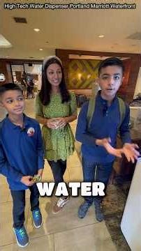 Marriott Has a NEW High-Tech Bevy Machine?! Kids Try Every Flavor! 🤯 #travel #hotel #water ​⁠