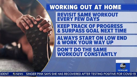 Need some at-home workouts requiring no equipment? Chris Powell, transformation specialist, shows viewers independent and group exercises to do at home, even while watching TV. https://gma.abc/2JGtTm9 | Good Morning America