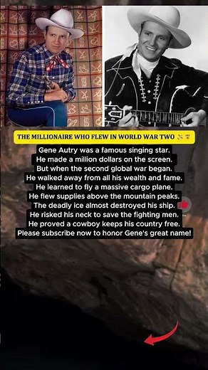 The secret WWII heroism of Gene Autry... 🛩️🎖️ #Shorts #respect #kindness #news