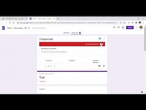 Google Form Charts and Excel File