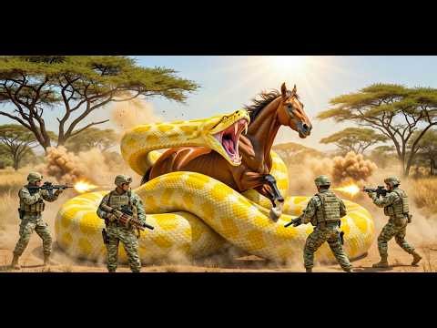 Animal Rescue Compilation | Brave Soldiers Rescue Horse from Giant Python