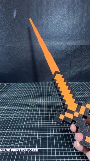 Minecraft Extendable Sword – 3D Printed Pixel Sword 🔥 This awesome Minecraft-style sword slides out just like in the game! Printed in one piece with no assembly needed. Perfect for Minecraft fans, gamers, and 3D printing lovers. Model MakerWorld : 1290231 Printed on Bambu Lab A1 Material used: ELEGOO PLA Black & Orange #minecraft #minecraftsword #3dprint #3dprinting #bambulab #bambulaba1 #elegoopla #pixelart #toys #gaming #makerworld #reels #3dprinted | MM 3D Print Explorer