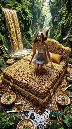 Giant Ramen Bed & Spaghetti Nest 🤯 Oddly Satisfying Food ASMR where glossy textures and slow drips create a strangely satisfying visual ASMR world. #asmr #oddlysatisfying #foodasmr #satisfyingvideo #visualasmr #relaxingvideo #shorts #youtubeshorts #viralshorts #asmrshorts
