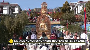 #Nepal: Nunnery of Kung Fu nuns reopens to the public after nearly 5 years. The Druk Amitabha Monastery nuns put out a show of strength to mark the event. The nuns are members of the 1000-year-old Drukpa lineage which gives them an equal status as monks. Mohammed Saleh tells you more | WION