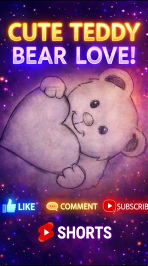 Cute Teddy Bear Sketch 🧸❤️ | Amazing Pencil Drawing ✨ | Must Watch #Shorts #teddy #sketch