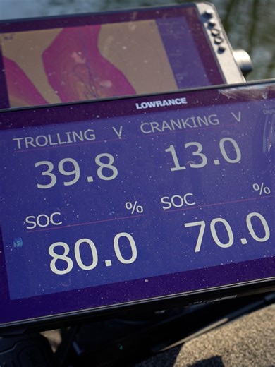 No more guessing games on the water. By connecting my Pro Guide Alpha Line battery to my graph via a NEMA port, I can see my battery percentage and voltage in real-time. If I'm over 13V, I know I'm good to go.