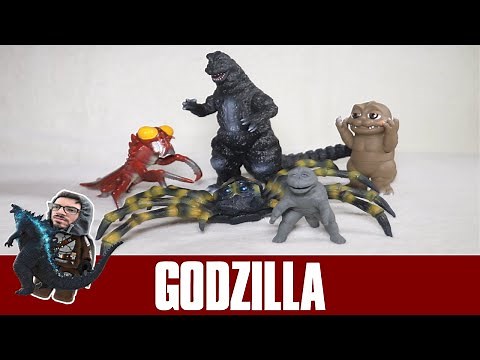 Godzilla 1967, Kumonga, Kamacuras, & Minilla Figures - BANDAI/YMSF/Marmit