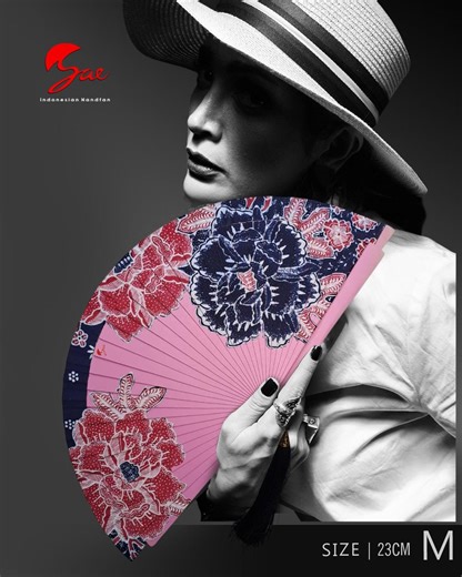 Batik Hand Fan: Indonesian Teak Wood Fan With Tassel, Chrismas Gift - Etsy