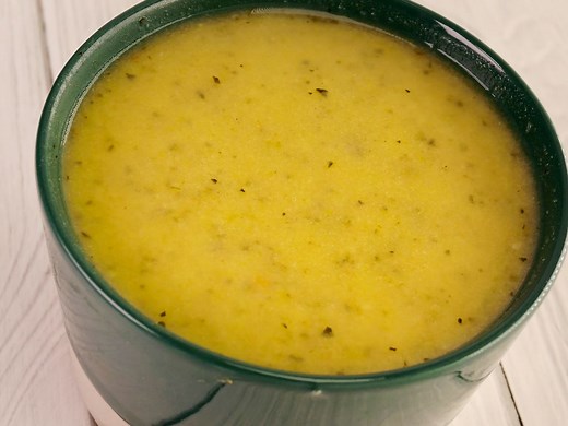 Soupe de courgettes à la vache qui rit