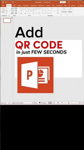 How to insert QR code in PowerPoint. #powerpoint #powerpointpresenation