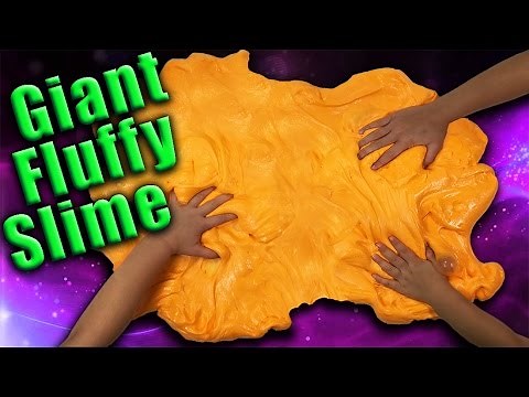 Giant Fluffy Slime! Easy Fluffy Slime Recipe Tutorial
