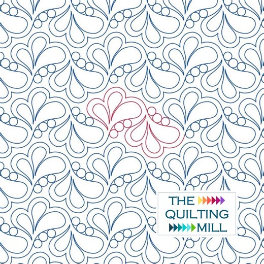 Maven - Longarm Pantograph | Elegant Feather and Circle Quilting Design for Longarm Machines | Instant Download - Etsy Canada