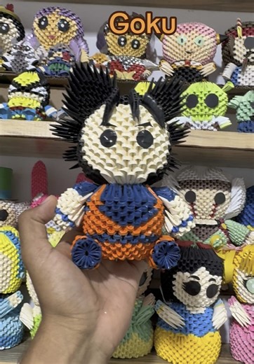 How to Make 3D Goku Origami Step by Step