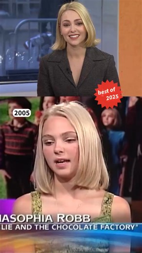 From February 2025: AnnaSophia Robb got a throwback surprise from her appearance on the #TODAYShow 20 years ago! In 2005, Robb was interviewed by @katiecouric about her acting career and playing Violet Beauregard in “Charlie and the Chocolate Factory.” In February 2025, Robb joined TODAY to talk about her show, “Grosse Pointe Garden Society.” | Today Show