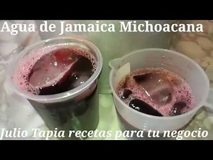 Fresh water from Michoacán hibiscus, 3-boiled water with hibiscus flavor