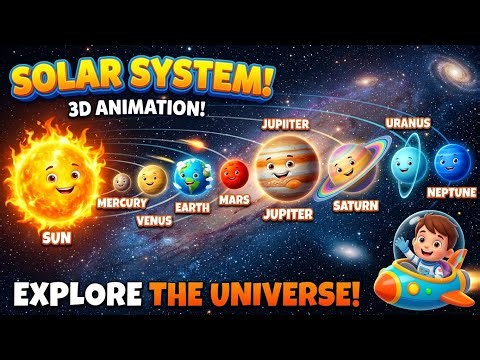🌞 Our Solar System for Kids | 3D Animated Planets Learning Video | Learn Space with Fun 🚀
