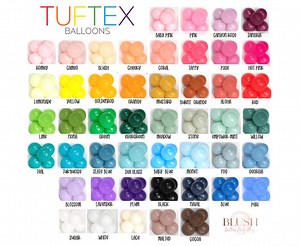 TUFTEX Balloons | Premium Latex Balloons | 5", 11", 17", 24" and Balloon Clusters | Tuftex Color Chart | Balloon Garland | Balloon Decor - Etsy