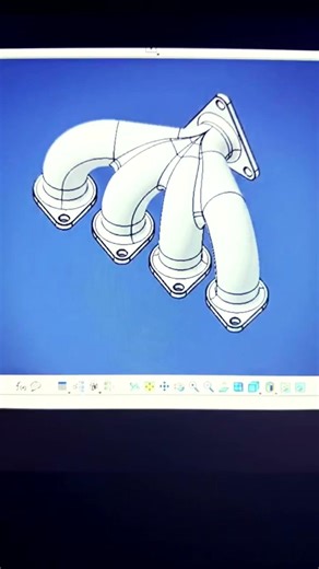 Engine exhaust on fire #catia #automobile #3ddesign #shortsfeed #shorts #engine #exhaustsound #ai