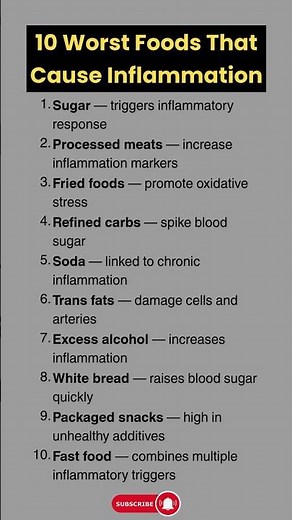 10 Worst Foods That Cause Inflammation