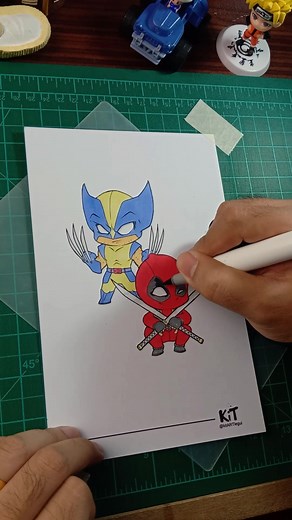 Deadpool & Wolverine Tribute Drawing | Chibi Art
