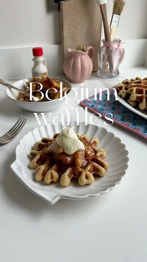 73K views · 3.4K reactions | 劉 RECIPE 劉 Belgium waffles topped with...