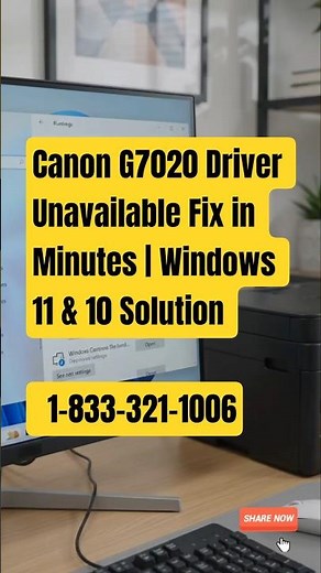 Canon G7020 Driver Unavailable Fix in Minutes | Windows 11 & 10 Solution #CanonG7020 #PrinterFix