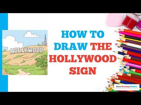 How to Draw the Hollywood Sign: Easy Step by Step Drawing Tutorial for Beginners