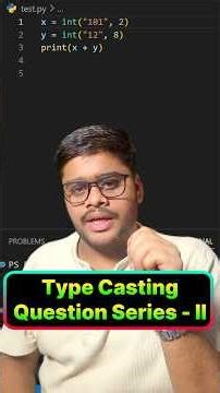 Type Casting(Question Series - II) in Python🐍🐍 #coding #pythonseries #datascience