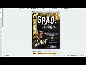 Graduation party invitation Flyer, Class of 2025, Senior Grad Announcement Canva Editable Templates