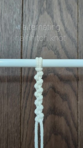 #alternatinghalfhitchknot #halfhitch #halfhitchknot #macrame #macramepattern #basicknot #nudosbasicosdemacrame #macramestepbystep #macramebasics #macramepasoapaso #beginnermacrame #learnmacrame #learnmacrameknots