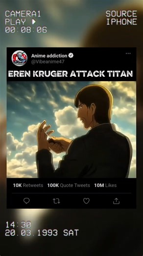 eren kruger attack titan #attackontitan #attackontitanedit #aot #anime #eren #shorts #trending