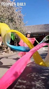 A glimpse of Chinese classical dance: Feel the charm of Water Sleeves dance, which expresses different emotions and offers a visual feast through its ripple-like movements. | People's Daily, China