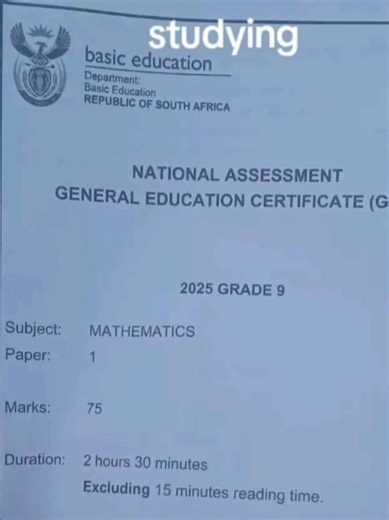National Assessment GEC 2025 Grade 09 Mathematics Section A - Q49 to Q51 #grade9 #math #gec