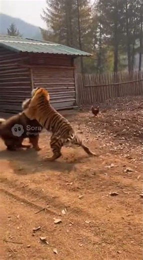 Must See! Giant Tibetan Mastiff DANGEROUSLY Fights Tiger Over Stolen Calf