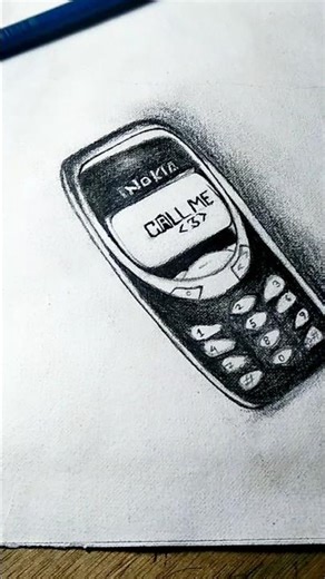 Nokia Phone Drawing 📱 | Old Nokia Art 😍 | Satisfying Sketch | #nokiaphones #Artshorts