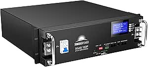 SUNGOLDPOWER UL1973&UL9540A 100Ah 48V Lithium Battery, Built-in 100A BMS & LED Monitor, Rated 5120W Power,Rechargable 7000+ Circle, for Energy Storage, On/Off-Grid (Server Rack 100A, 1PCS)