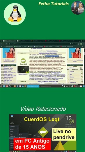 RESSUSCITE seu velho PC com CuerdOS Linux Lxqt Debian. Playlists