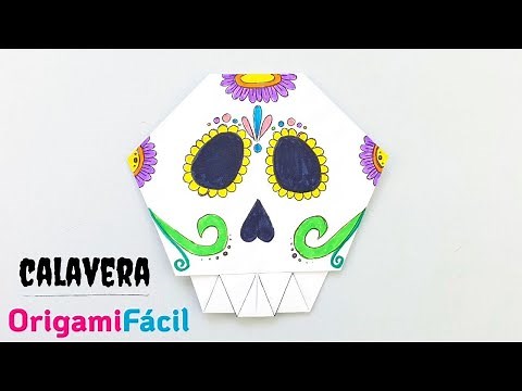 💀 Cómo hacer una CALAVERA de papel FÁCIL para Día de Muertos