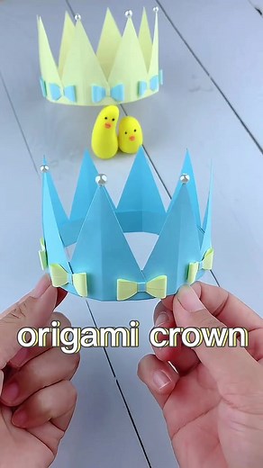 Crown 👑 for kids. Easy to make.#creative #diy #childrensday #paper #craft #easydiy #handmade #diyproject #origami #origamitutorial #foryou #fyp
