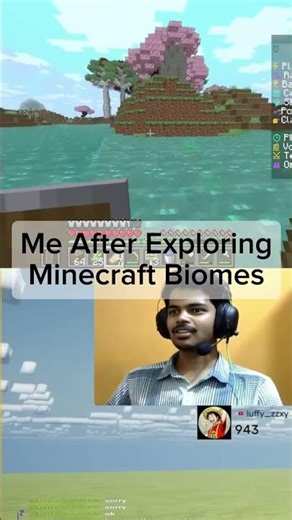 Me When Exploring Minecraft Custom Biomes 🤩 #minecraft