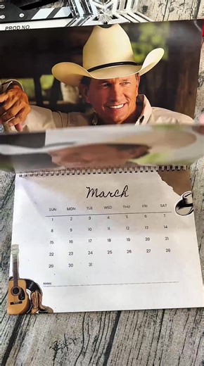 If 2026 needs a vibe, this cowboy calendar IS the vibe E） . New vear just got hotter. Cowboy-core activated #georgestrait#georgestraitconcert #georgestraitsongs #cowboy#calendar