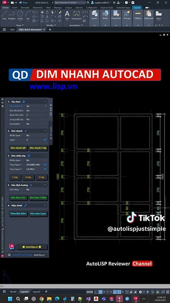 Hướng dẫn Dim Nhanh QD trong AutoCAD