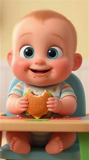 Cute Baby Eating Food 😍 | Kids Cartoon #shorts
